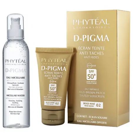 PHYTEAL DPIGMA ECRAN TEINTE BEIGE ROSE SPF50+EAU MICELLAIRE A L'ALOE VERA 150ML (OFFERTE)