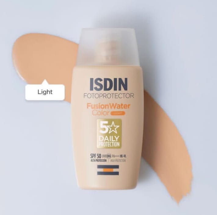 ISDIN PHOTOPROTECTION ECRAN SOLAIRE FUSION WATER TEINTEE LIGHT SPF50+ 50ML