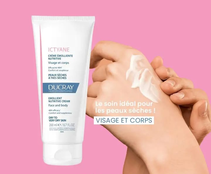 DUCRAY ICTYANE CREME EMOLLIENTE NUTRITIVE VISAGE ET CORPS 200ML