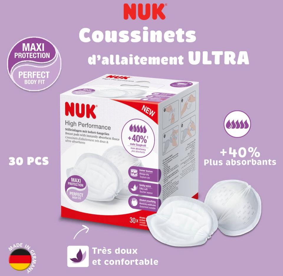 NUK COUSSINETS D'ALLAITEMENTS HIGH PERFORMANCE 30 PIECES