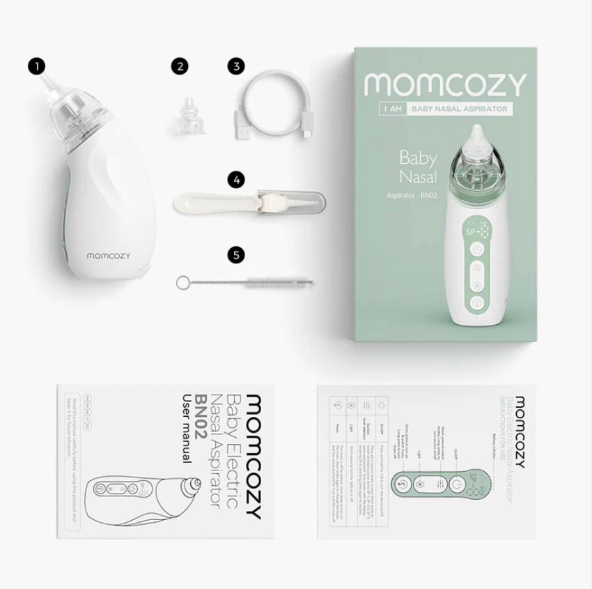 Aspirateur Nasal Électrique Momcozy pour Bébé – Nettoyage Efficace et Doux