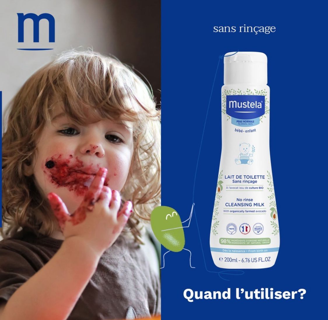 MUSTELA LAIT DE TOILETTE 200ML 