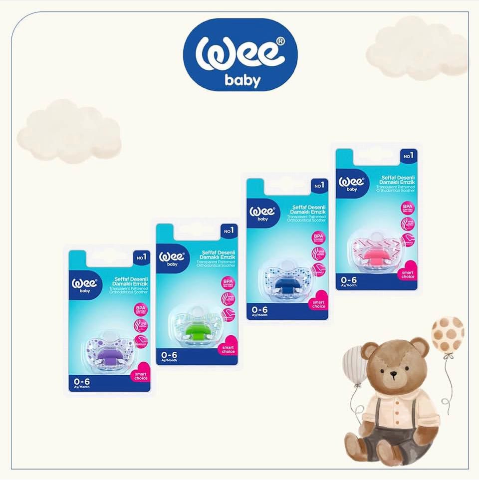 WEE BABY SUCETTE TRANSPARENTE DECOREE 