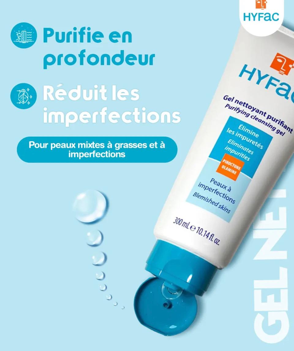 HYFAC GEL  DERMATOLOGIQUE NETTOYANT VISAGE ET CORPS 300ML