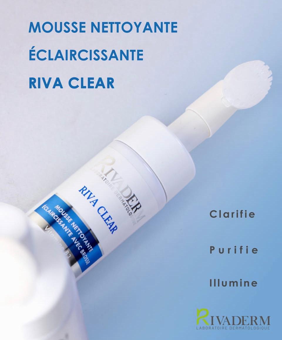 RIVADERM RIVA CLEAR MOUSSE NETTOYANTE ECLAIRCISSANTE 200ML