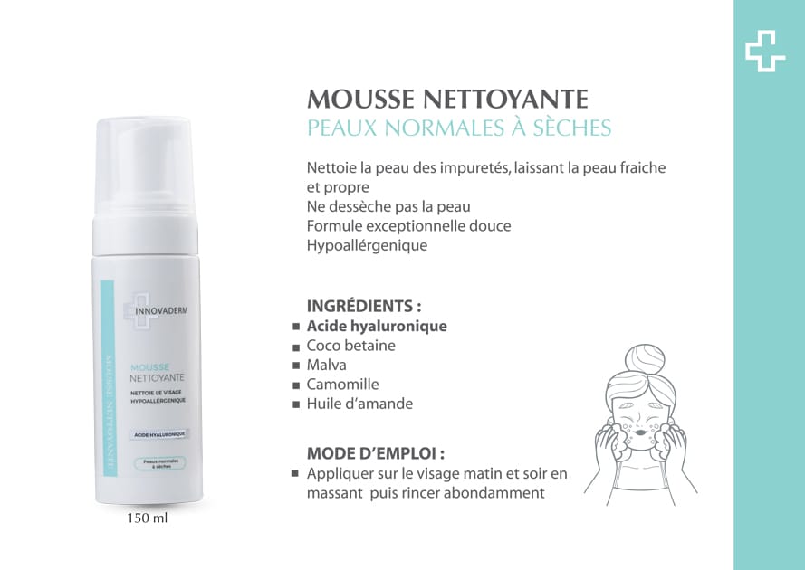 INNOVADERM MOUSSE NETTOYANTE PNS 150ML