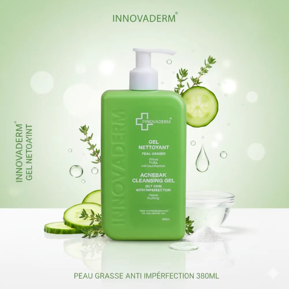 INNOVADERM GEL NETTOYANT PEAU GRASSE 380ML