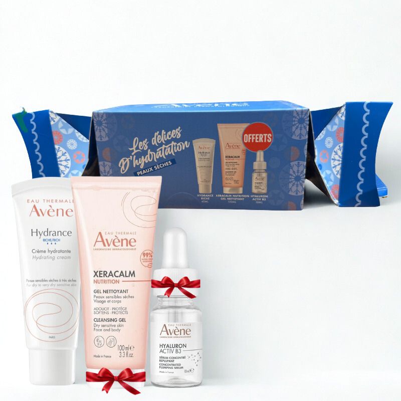 AVENE COFFRET DELICE HYDRATION HYDRANCE RICHE 50ML+GEL XERACALM 100ML(OFFERT)+SERUM HYALURON ACTIV B3 10ML(OFFERT)