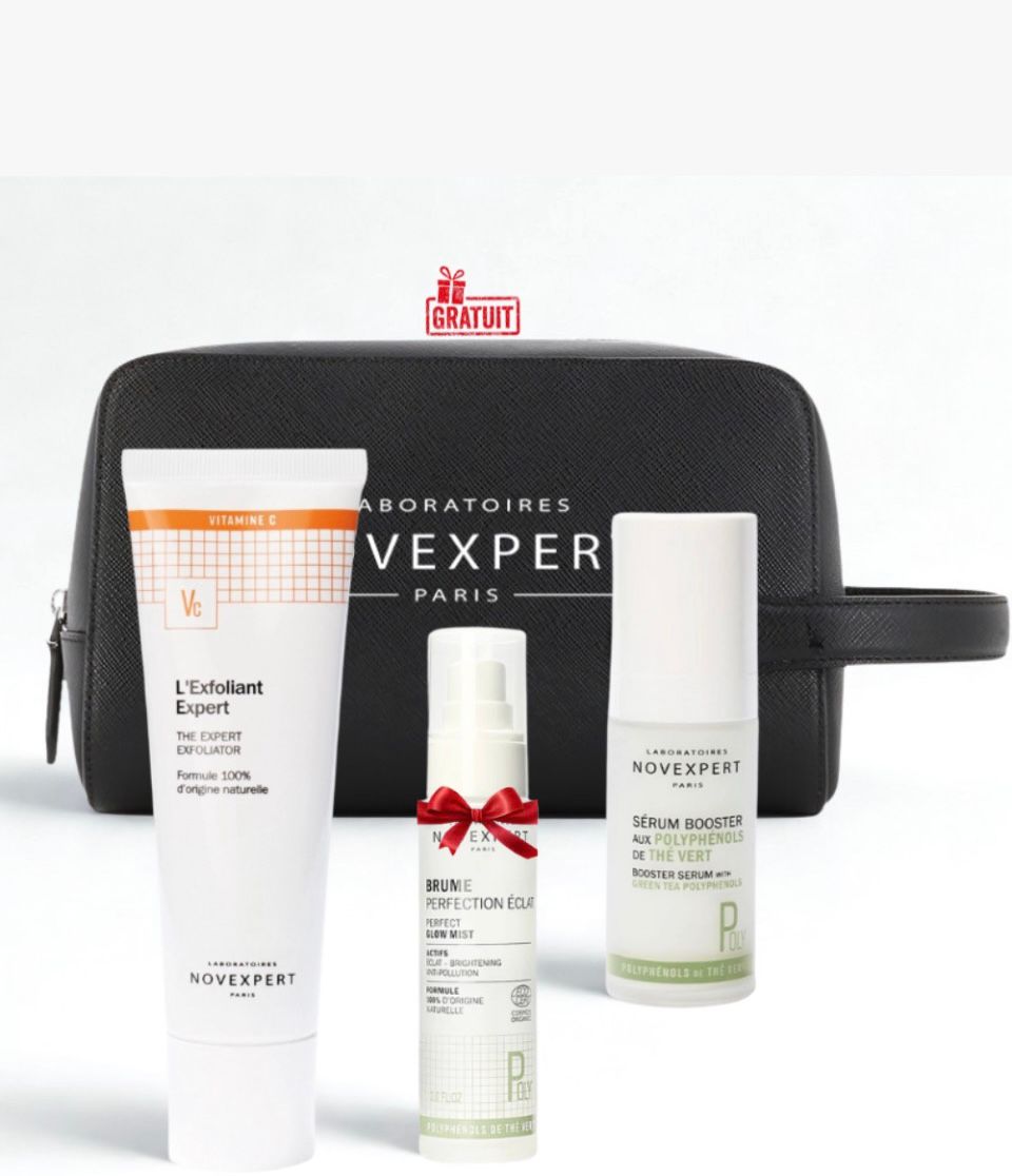 NOVEXPERT TROUSSE SERUM BOOSTER ANTI TACHES 30ML+L'EXFOLIANT EXPERT 50ML+BRUME PERFECTION ECLAT 60ML (OFFERT)