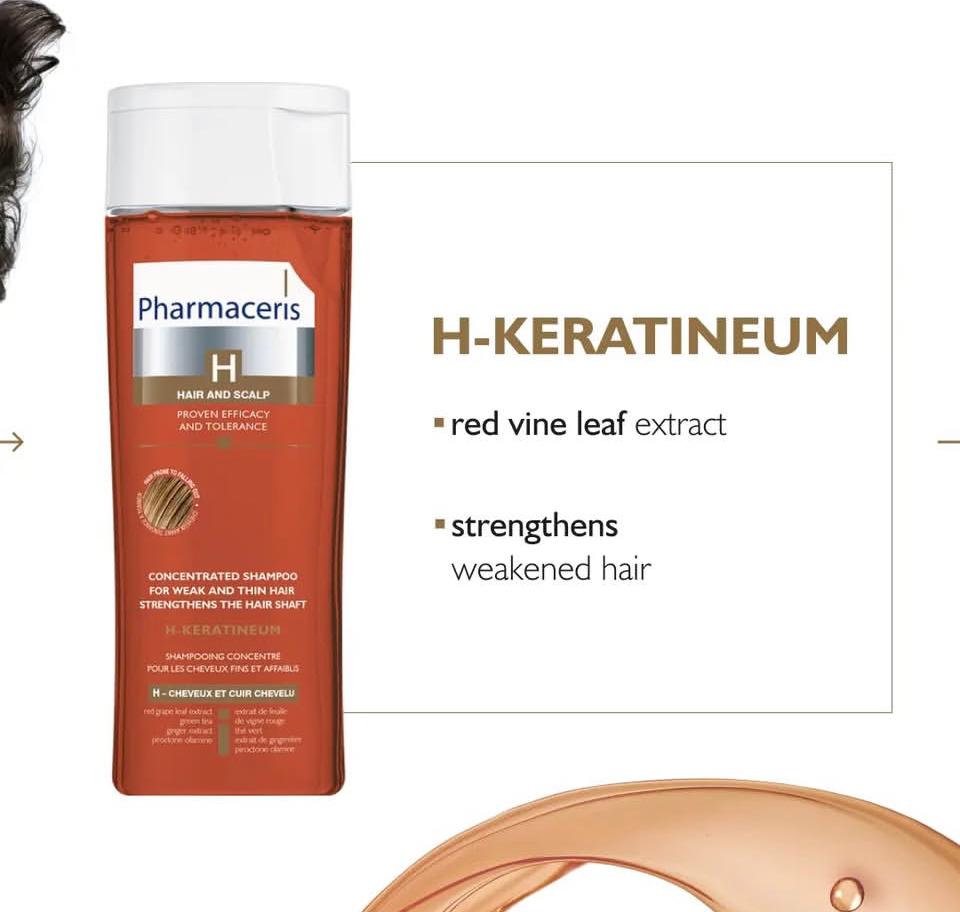 PHARMACERIS SHAMPOOING CHEVEUX FINS ET AFFAIBLIS H-KERATINEUM 250 ML