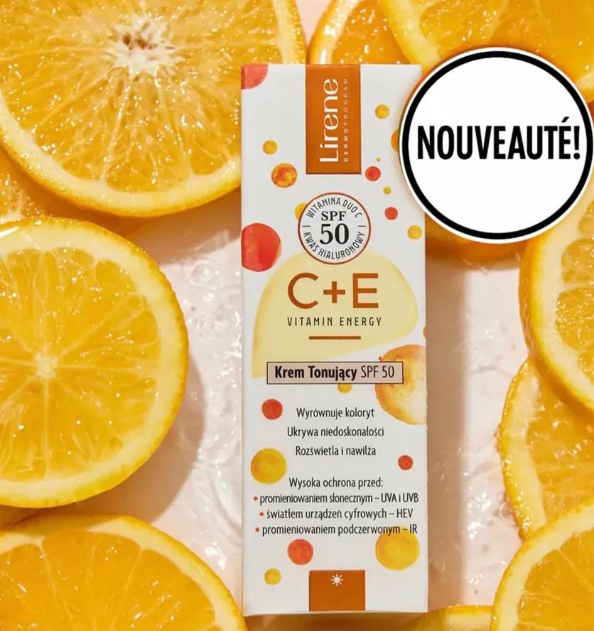 LIRENE C+E CREME TEINTEE VITAMIN ENERGY SPF50 30ML