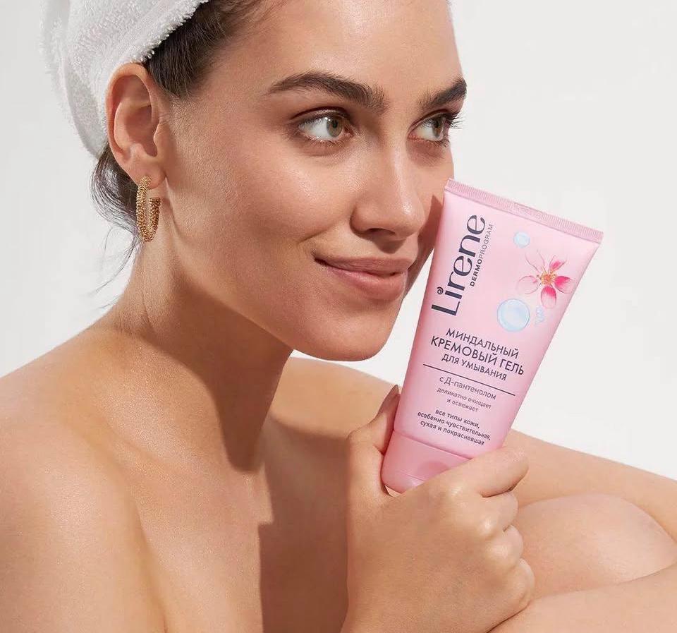 LIRENE gel netoyant amande rose 150ml